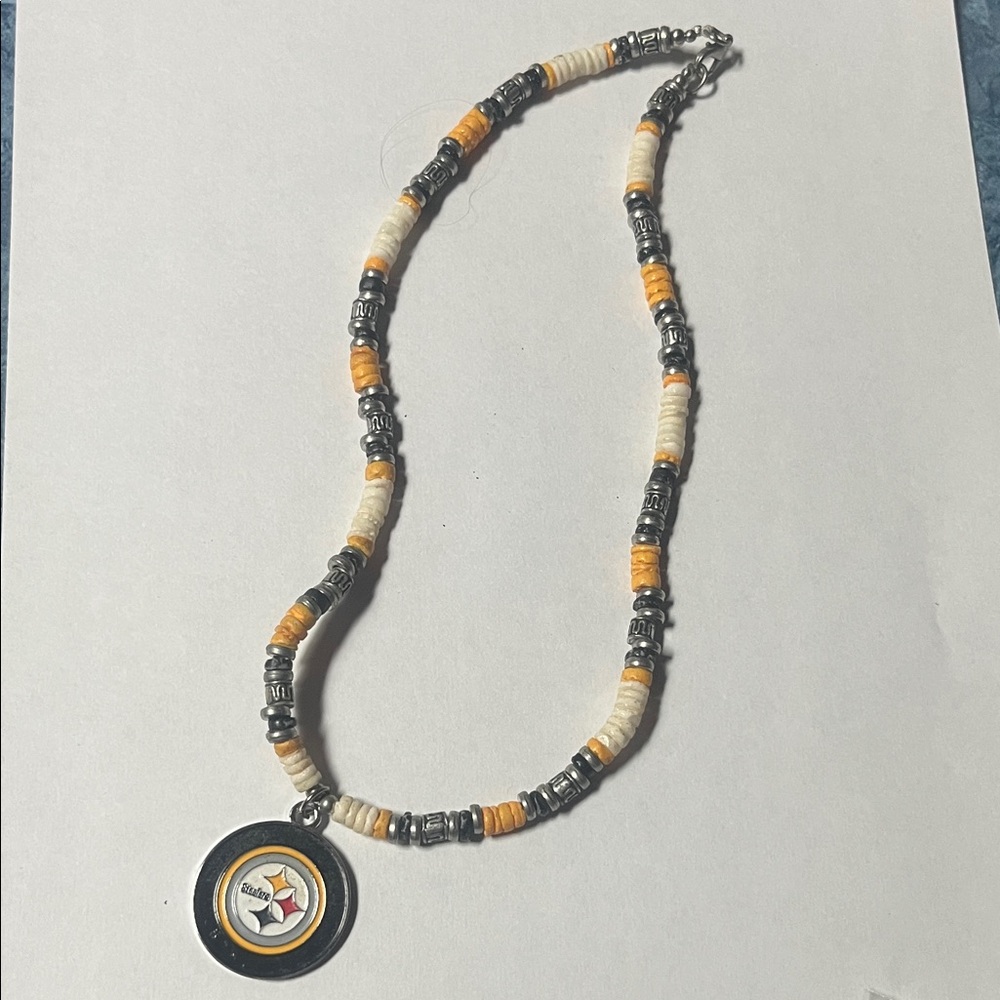 Steelers Themed Necklace with Gold and Silver Accents
